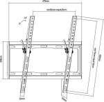 Equip 32"-55" Neigbare Wandmontagehalterung für Bildschirme mit 32 bis 55 Zoll
