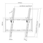 Equip 32"-55" Neigbare Wandmontagehalterung für Bildschirme mit 32 bis 55 Zoll