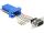 DeLOCK 65430 Kabeladapter Sub-D 9p RJ45 Schwarz, Blau, Silber