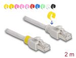 DELOCK NWK RJ45 Cat.6A S/FTP mit farbigen Clips 2 m