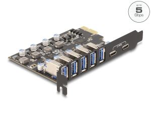 DELOCK USB 5 Gbps PCI Express x1 Karte zu 5 x extern