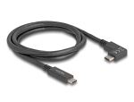 DeLOCK USB 10 Gbps Kabel USB Type-C Stecker zu USB Type-C Stecker gewinkelt links / rechts 1 m 4K PD 60 W mit E-Marker
