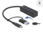 DELOCK 4 Port USB 3.2 Gen 1 Hub mit USB-C oder USB-A