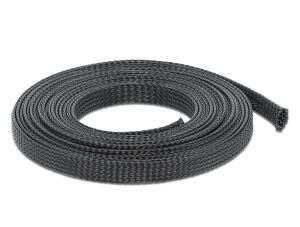DELOCK Geflechtschlauch dehnbar 5m x 12mm schwarz