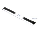 DELOCK Geflechtschlauch dehnbar 5m x 12mm schwarz