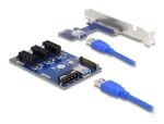 DeLOCK Riser Karte PCI Express x1 zu 3 x PCIe x1 mit 50...