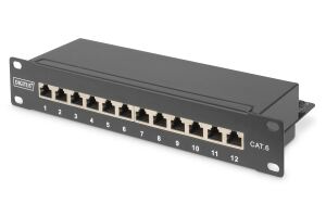 Digitus CAT 6, Klasse E Patch Panel, geschirmt, schwarz