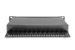 Digitus CAT 6, Klasse E Patch Panel, geschirmt, schwarz