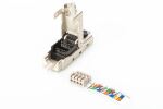 Digitus CAT 6A Feldstecker, STP mit Staubschutzkappe, Knickschutz