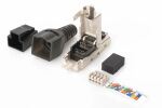 Digitus CAT 6A Feldstecker, STP mit Staubschutzkappe, Knickschutz