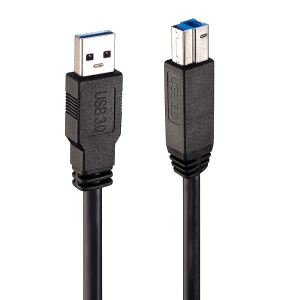 Lindy 43098 USB Kabel USB 3.2 Gen 1 (3.1 Gen 1) 10 m USB A USB B 5 Gbit/s Schwarz