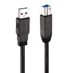Lindy 43098 USB Kabel USB 3.2 Gen 1 (3.1 Gen 1) 10 m USB A USB B 5 Gbit/s Schwarz