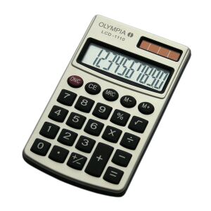 Olympia LCD 1110 Taschenrechner Tasche Einfacher Taschenrechner Silber
