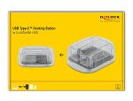 DeLOCK USB Type-C Dockingstation für 2 x SATA HDD / SSD transparent