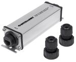 Intellinet Outdoor Gigabit High-Power PoE+ Extender, IEEE 802.3at/af Power over Ethernet (PoE+/PoE), verlängert die Reichweite einer PoE-Verbindung um zusätzliche 100 Meter, Metall, IP65