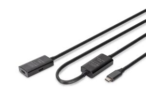 Digitus Aktives USB 3.2 Gen1 5G Verlängerungskabel, USB-C - USB-C, 10m