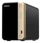 QNAP TS-264 NAS Tower Intel® Celeron® N5095 8 GB 0 TB QNAP QTS Schwarz, Gold