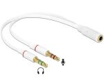 DeLOCK 65585 Audio-Kabel 0,2 m 2 x 3.5mm 3.5mm Weiß