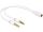 DeLOCK 65585 Audio-Kabel 0,2 m 2 x 3.5mm 3.5mm Weiß