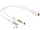 DeLOCK 65585 Audio-Kabel 0,2 m 2 x 3.5mm 3.5mm Weiß