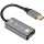 Techly IADAP-USBC-HDMI8 USB-Grafikadapter 7680 x 4320 Pixel Schwarz, Silber
