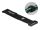 DeLOCK Klett-Kabelbinder mit Schlaufe und Befestigungsöse L 190 x B 25 mm schwarz 5 Stück
