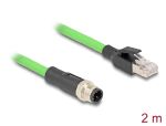 DELOCK M12 Kabel D-kodiert 4 Pin St. zu RJ45 St. PUR(TPU) 2m