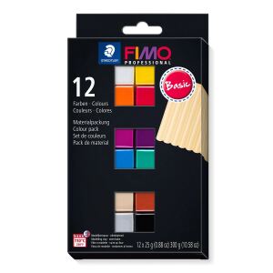 Staedtler FIMO 8043 C Modellierton 300 g Schwarz, Blau, Champagner, Grün, Grau, Magenta, Orange, Rot, Terrakotta, Violett, Weiß, Gelb 12 Stück(e)