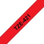 Brother TZE-421 Etiketten erstellendes Band Schwarz auf rot