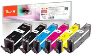 Peach 320523 Druckerpatrone 6 Stück(e) Kompatibel Hohe (XL-) Ausbeute Schwarz, Cyan, Grau, Magenta, Gelb