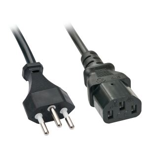 Lindy 30425 Stromkabel Schwarz 0,7 m C13-Koppler