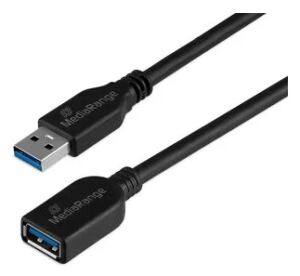 MediaRange MRCS241 USB Kabel USB 3.2 Gen 1 (3.1 Gen 1) 5 m USB A 5 Gbit/s Schwarz