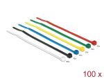 DELOCK Kabelbinder 100mm 100Stk farbig