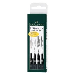 Faber-Castell 167115 Fineliner Multi Schwarz 4 Stück(e)