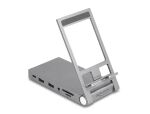 DeLOCK Tablet und Notebook Dockingstation 4K mit integrierter Halterung - HDMI / USB / Hub / SD / Micro SD / PD 3.0 - klappbar