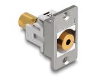 DELOCK Panel Mount Klinkenbu 3,5mm 4 Pin zu Klinkenbu silber