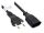 Alcasa P0300-S002 Stromkabel Schwarz 0,2 m Netzstecker Typ C