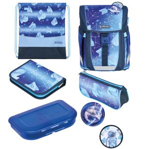 Herlitz FiloActive XL Plus Cosmic Schulranzen-Set Junge Polyester Blau, Dunkelblau