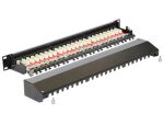 DELOCK 19" Patchpanel 24-Port Cat6A geschirmt schwarz