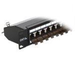 DELOCK 19" Patchpanel 24-Port Cat6A geschirmt schwarz