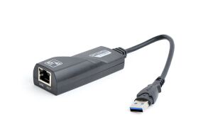 gembird Adapter USB3.0 -> Gigabit LAN + Flash-Speicher schw.