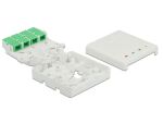 DeLOCK LWL Anschlussdose für Hutschiene 4 x SC Simplex oder LC Duplex