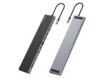 Conceptronic DONN32B 14-in-1 MST-Dockingstation USB 3.2 Gen 1, HDMI x2, DisplayPort, Gigabit-LAN, USB-A 5Gbps x3, USB-C 5Gbps x2, SD-Kartenleser, MicroSD/TF, 3,5-mm-Headset-Anschluss, Sicherheitssteckplatz, 100W USB Power Delivery