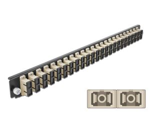 DELOCK 19 LWL Spleißbox Frontblende 24 Port SC Duplex beige