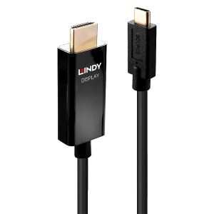 Lindy 43291 Videokabel-Adapter 1 m USB Typ-C HDMI Typ A (Standard) Schwarz