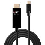 Lindy 43291 Videokabel-Adapter 1 m USB Typ-C HDMI Typ A (Standard) Schwarz