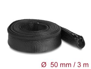 DELOCK Geflechtschlauch mit Reißverschluss 3 m x 50 mm schw