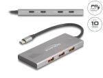 DELOCK 7 Port USB Hub 10 Gbps mit 4 x USB Type-C PD 80 W