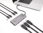 DELOCK 7 Port USB Hub 10 Gbps mit 4 x USB Type-C PD 80 W