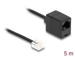 DELOCK Telefonkabel RJ11 Stecker zu RJ45 Buchse schwarz 5m
